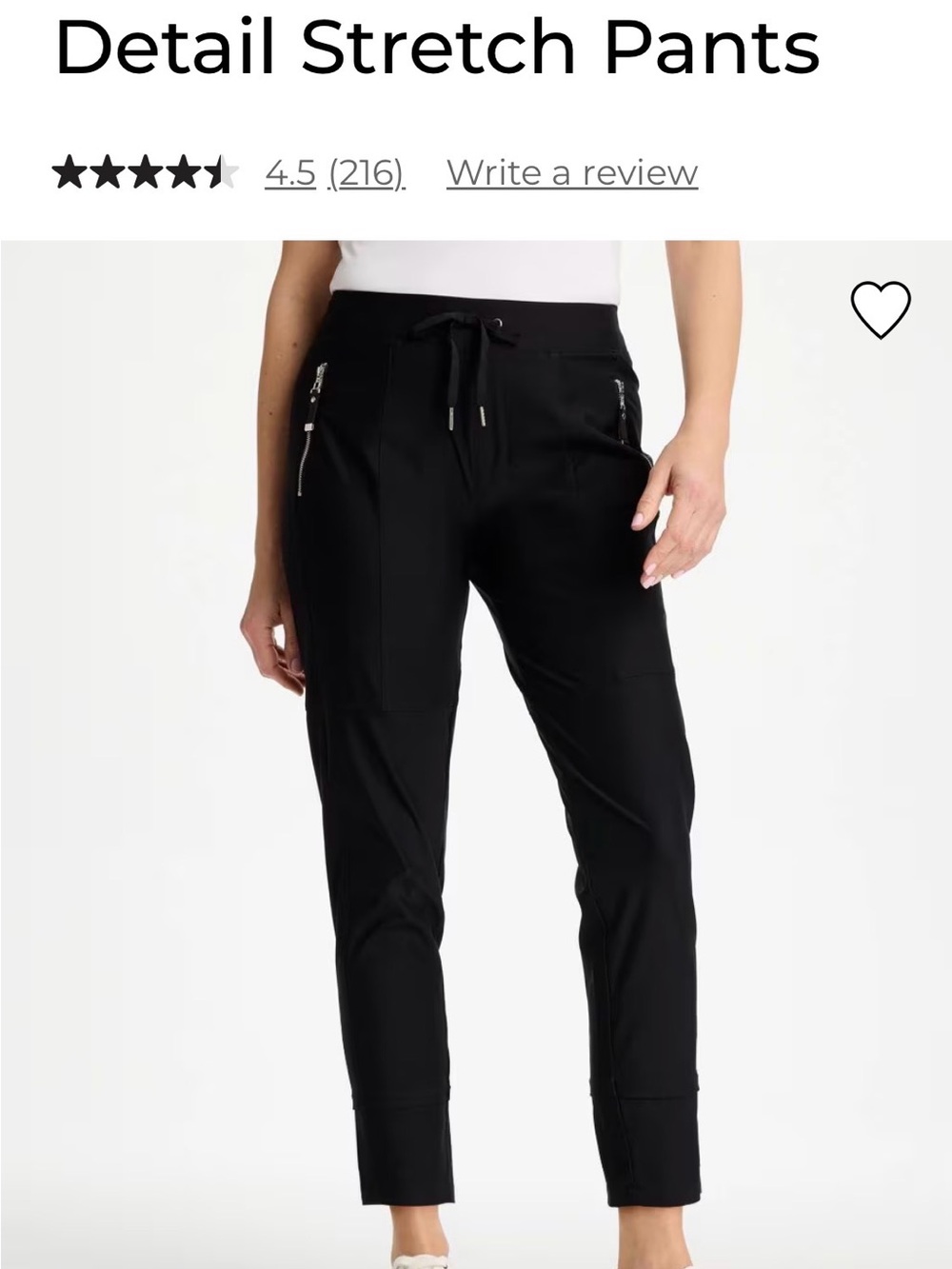 Chico's Black Detail Stretch Ankle Pants